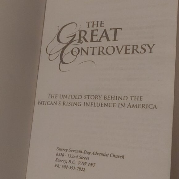 3/$13 The Great Controversy: Will Two Former Rivals Unite? #1 Adult book - Picture 4 of 4